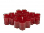 Teelichter in Blütenform im Acryl Cup, rote Outdoor Kerze von Wenzel