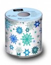 Weihnachtstoilettenpapier kaufen, Motiv Stars and Crystals Blue, Geschenkbox