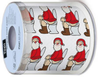 Weihnachtstoilettenpapier mit lustigen Motiven