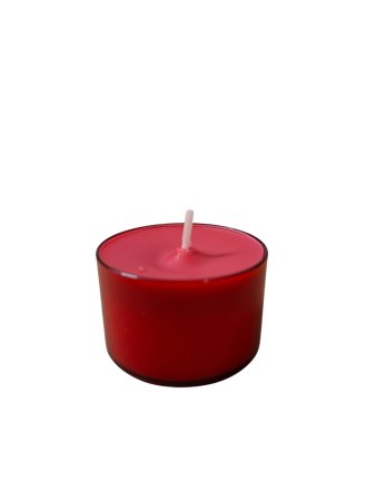 Teelichter in roter Hülle, 50er Box, Nightlights rot