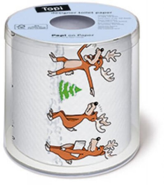 Lustiges Weihnachtstoilettenpapier Motiv Hurry up, Geschenkbox