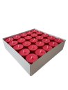 Teelichter in roter Hülle, 50er Box, Nightlights rot