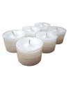 Maxi Teelichter weiß 8h transparenter Cup 20 x12er Flatpack
